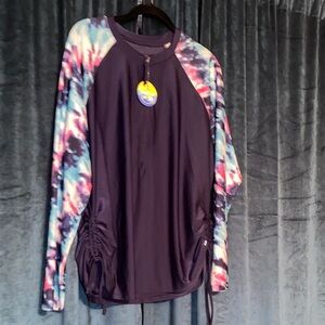 Women's XL Tie-Dye Long Sleeve Top